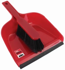 ProDec 8" Dustpan & Brush Set in Red